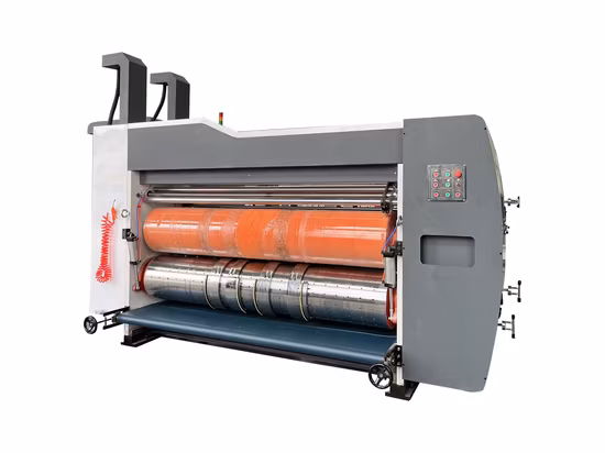 Máquina de corte rotativa de caixa de papelão de alta velocidade, entalho automático de papelão, máquina de corte e entalhe de papelão