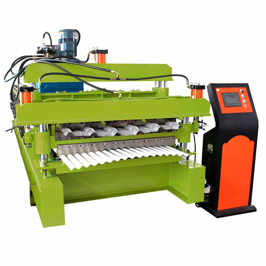 Máquina para fabricar telha dupla ondulada de metal